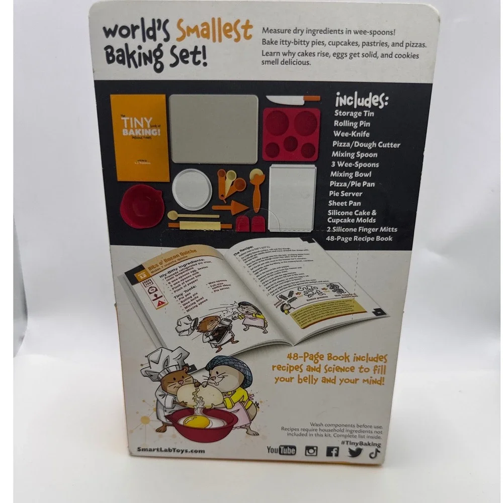 SmartLab‎ Toys Tiny Baking! 17 Piece STEAM Kit with 20 Recipes & Miniature Tools